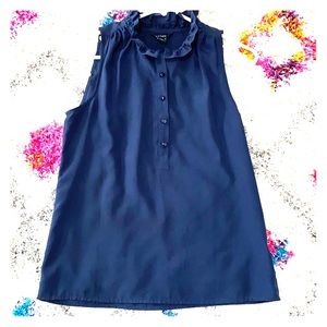 Jcrew ruffle collar sleeveless top
